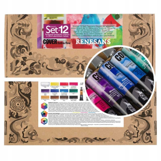 Obal Renesans Tempera Gouache paint set 12x20ml